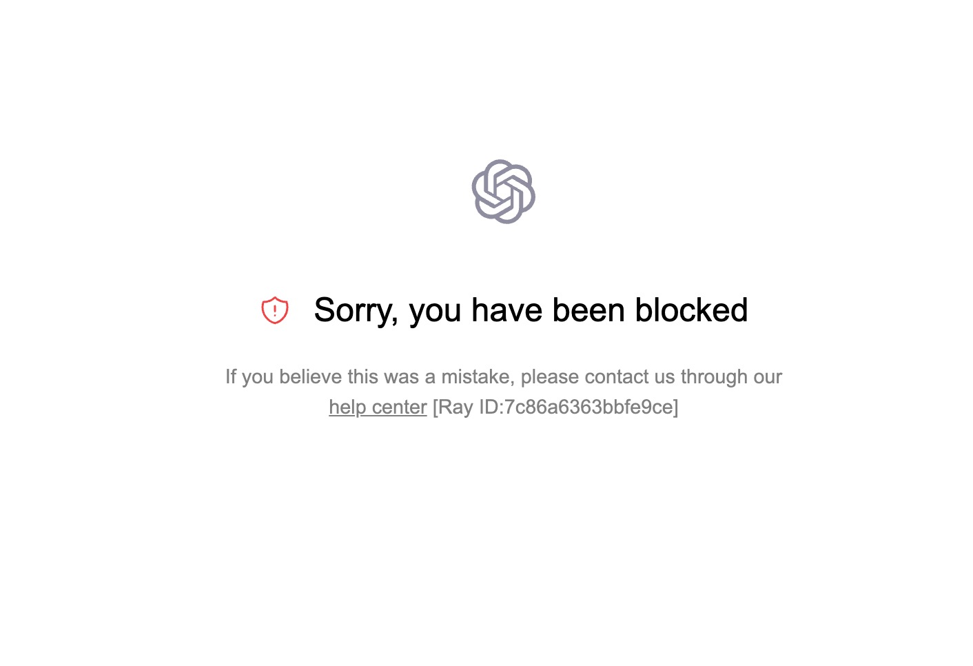 You have been blocked by ChatGPT